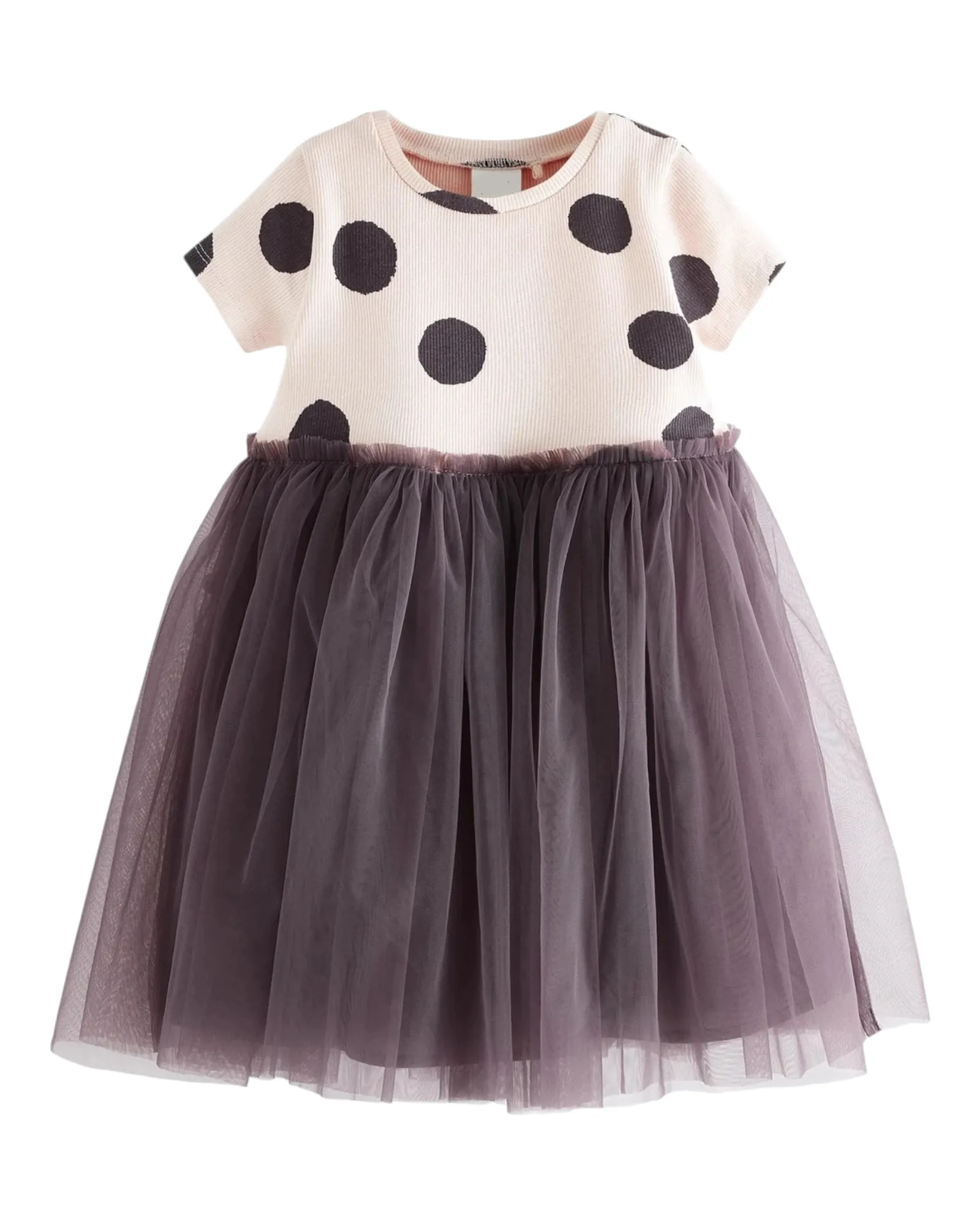 Purple Polka Dotted with Purple Tulle