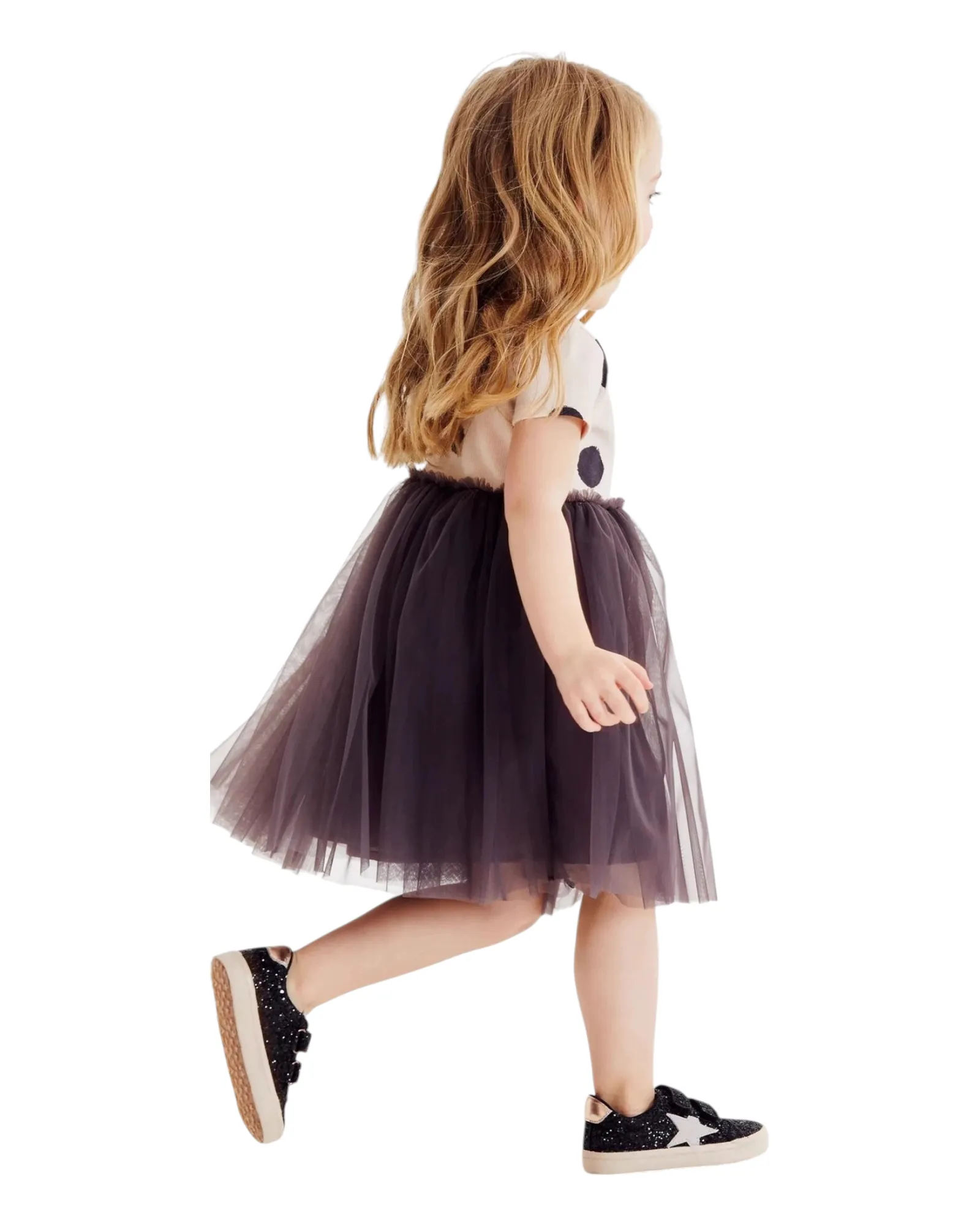 Purple Polka Dotted with Purple Tulle