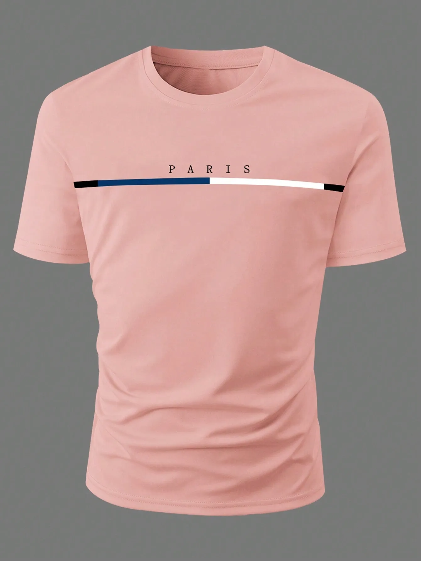 QA Homme Men Letter Graphic Tee