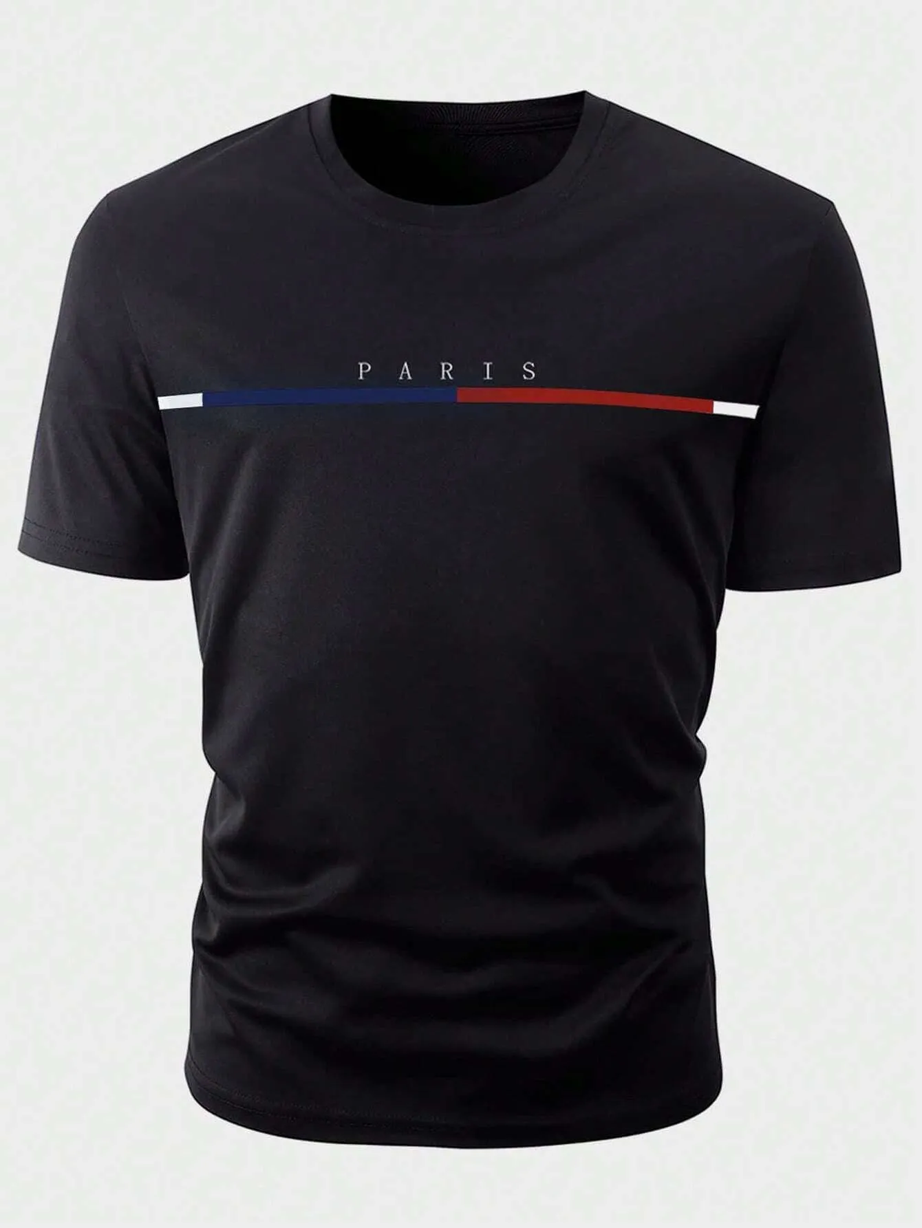 QA Homme Men Letter Graphic Tee