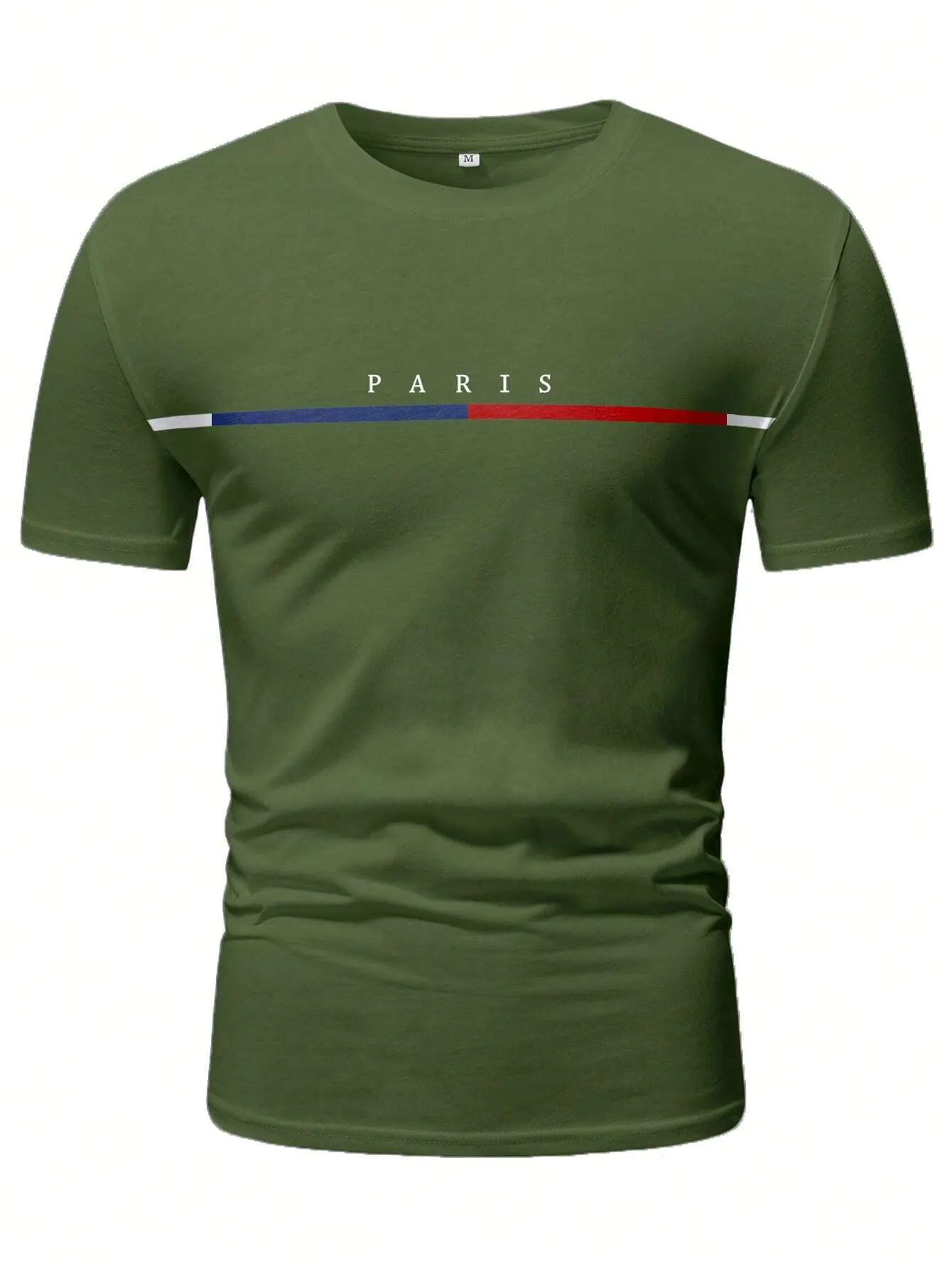 QA Homme Men Letter Graphic Tee