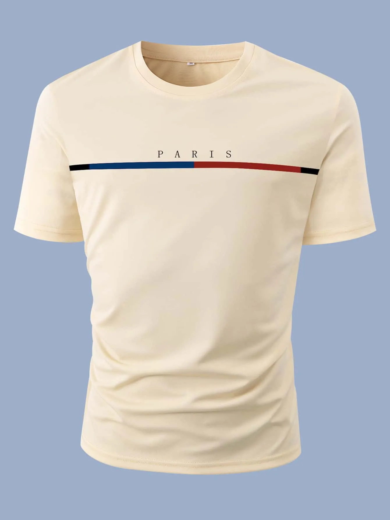 QA Homme Men Letter Graphic Tee