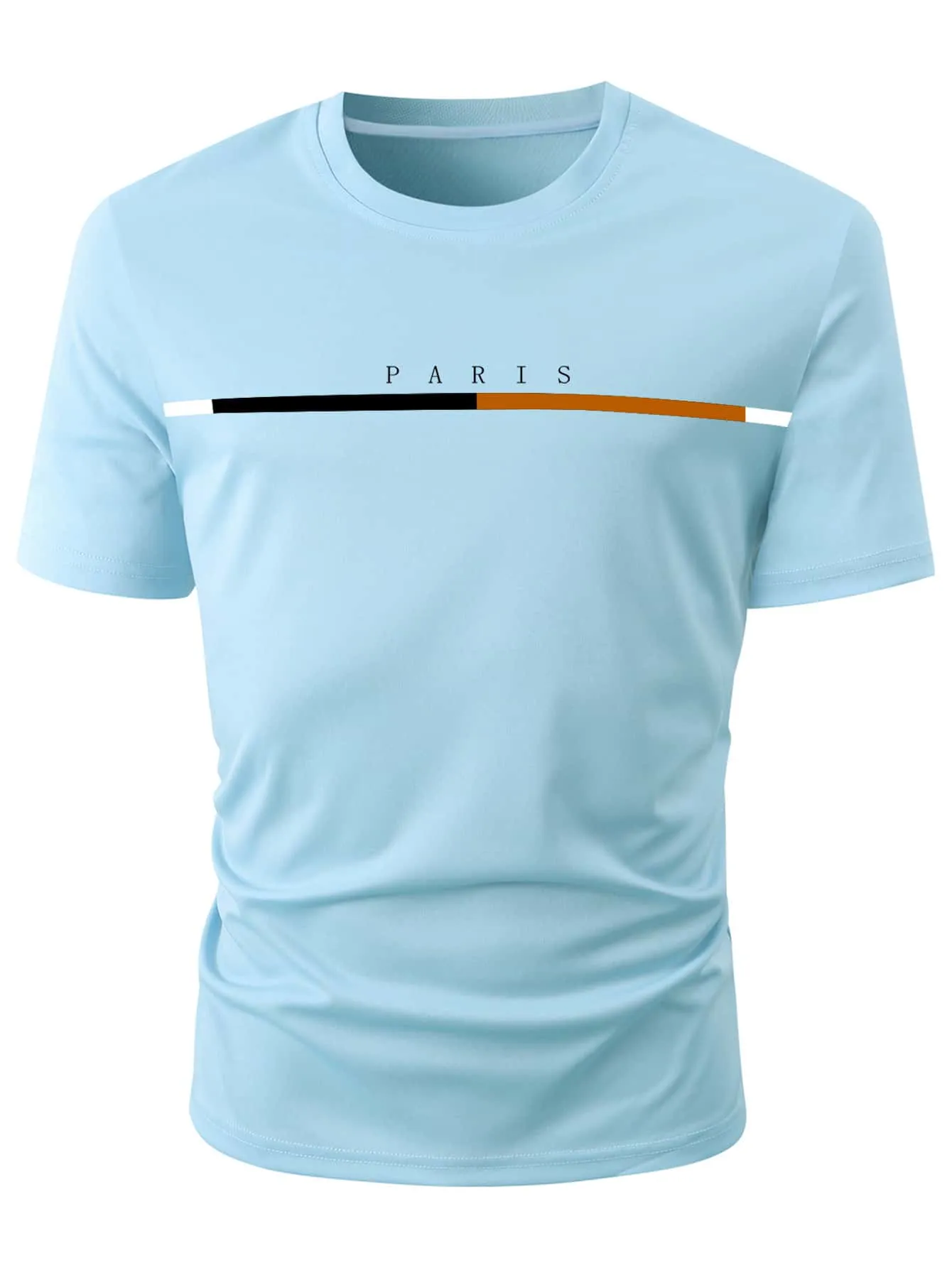 QA Homme Men Letter Graphic Tee