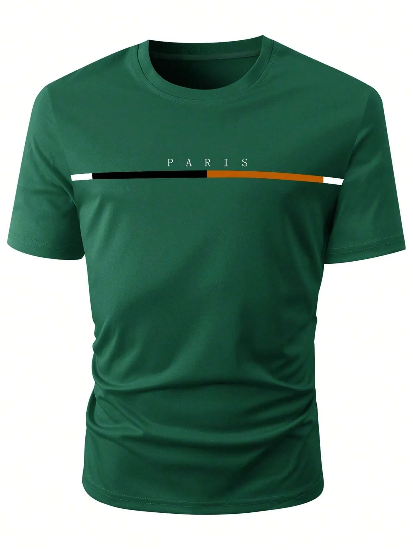 QA Homme Men Letter Graphic Tee