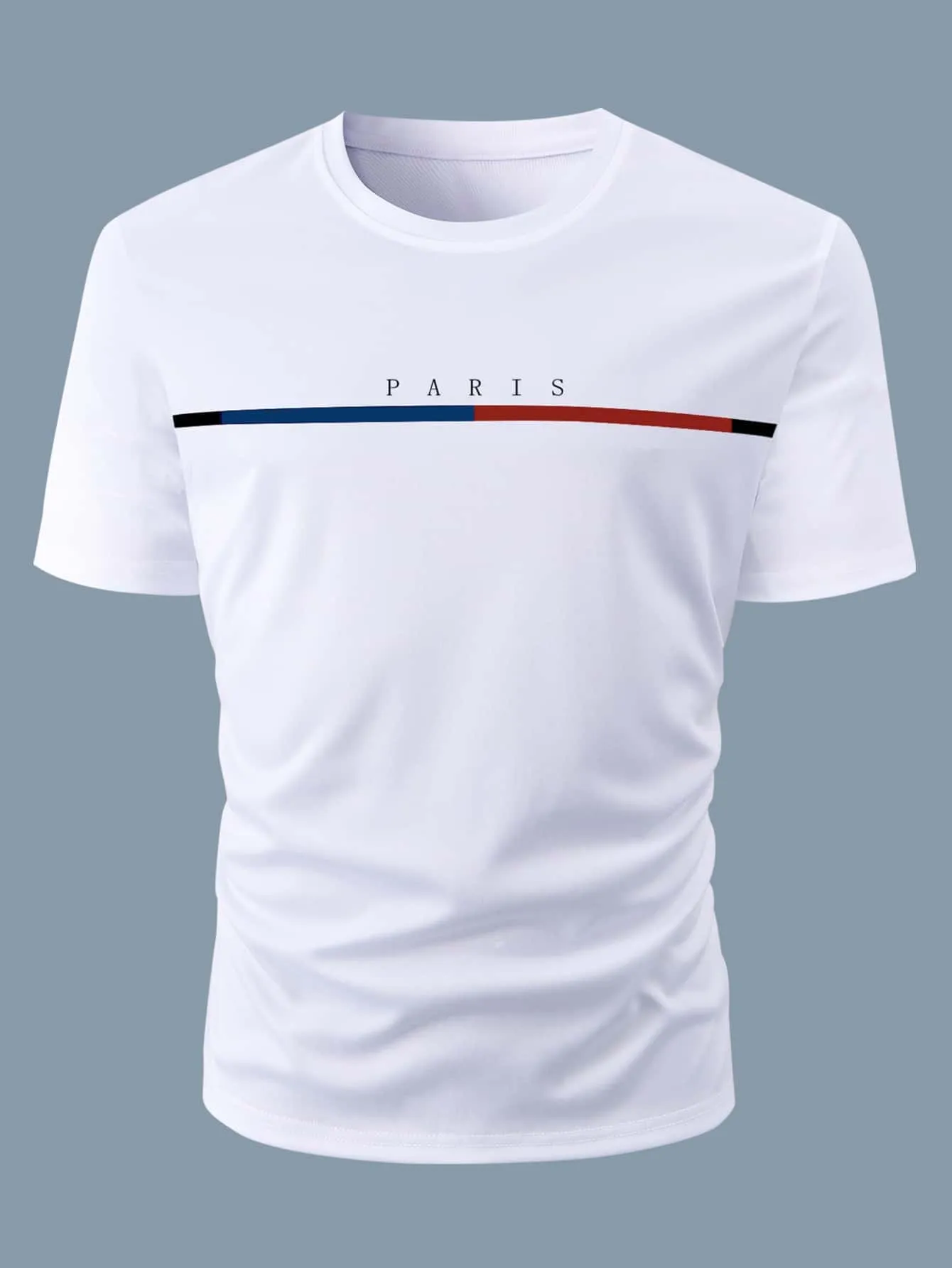 QA Homme Men Letter Graphic Tee