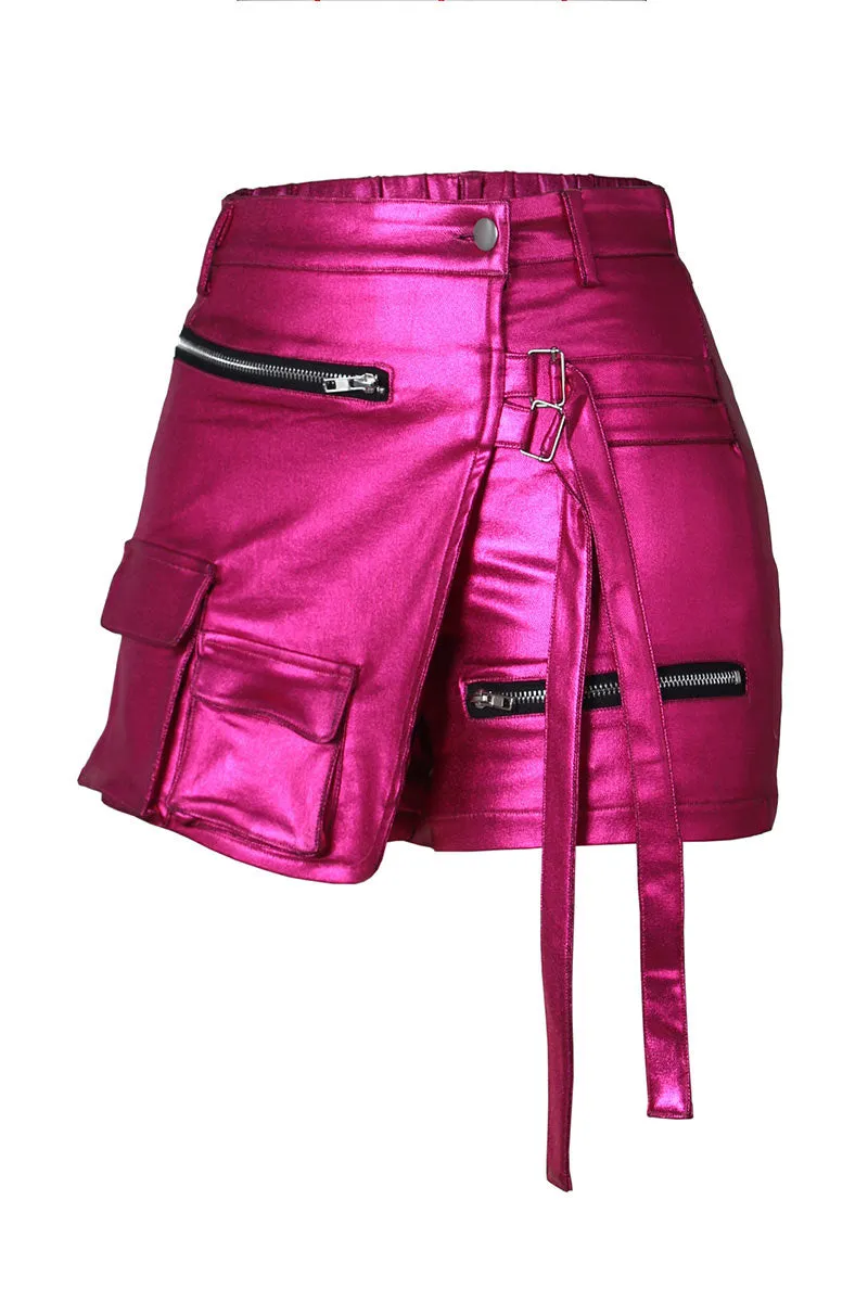 QM0268 Multi Pockets Stretch Shorts