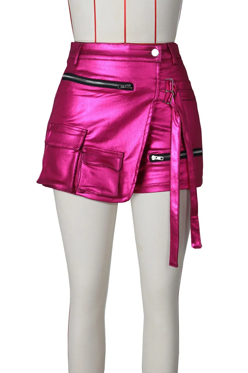 QM0268 Multi Pockets Stretch Shorts