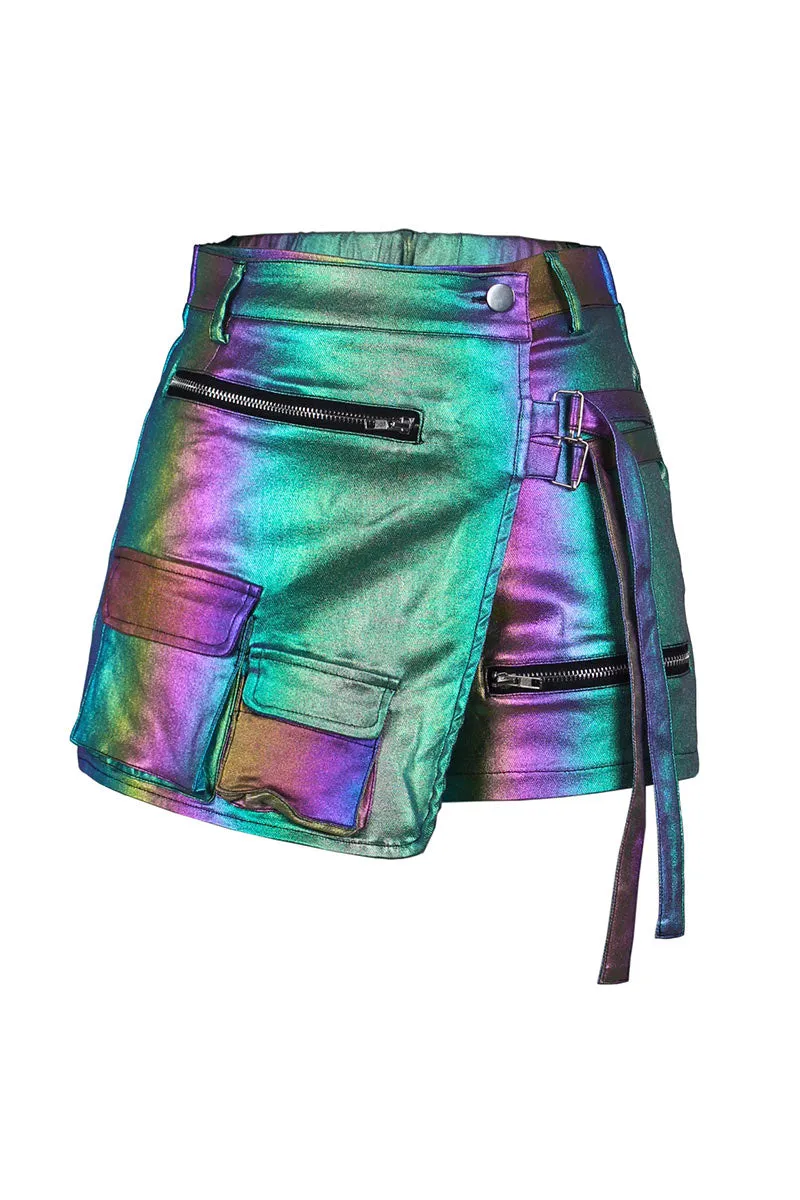 QM0268 Multi Pockets Stretch Shorts