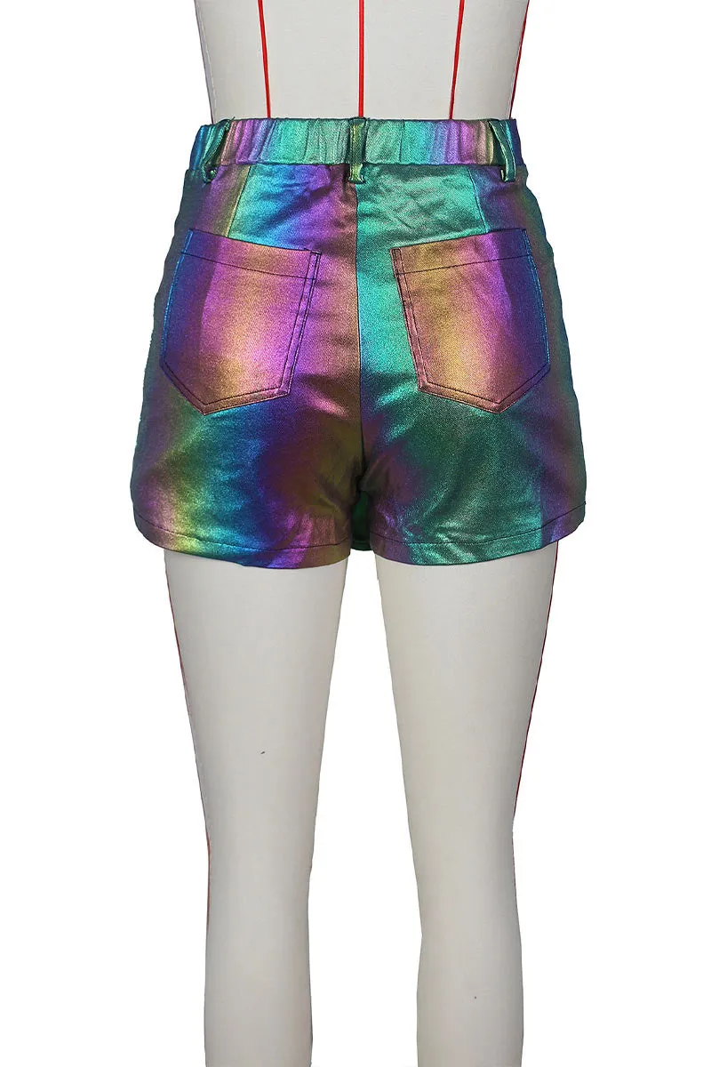 QM0268 Multi Pockets Stretch Shorts