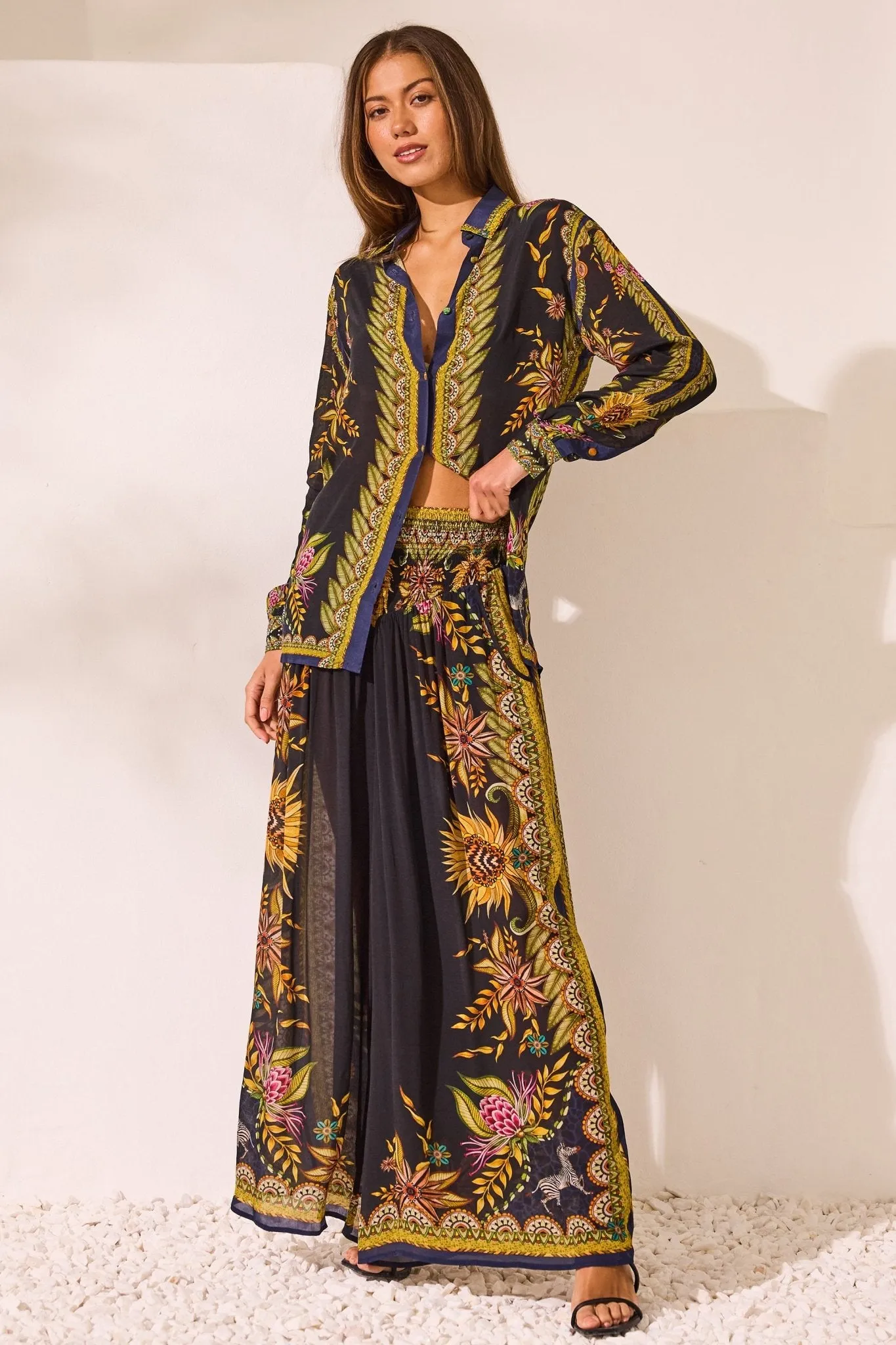 Queen Of Savannah Shirred Pants