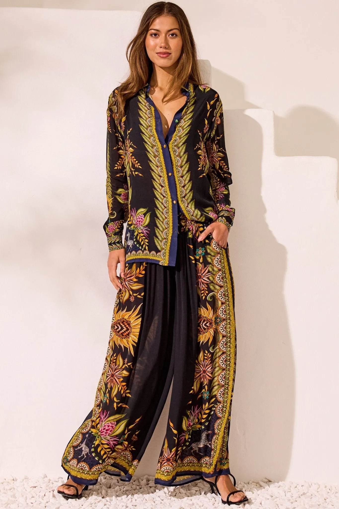 Queen Of Savannah Shirred Pants