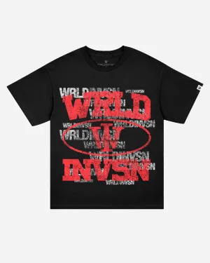 "Overlapping Vintage" Tee (Black/Red)