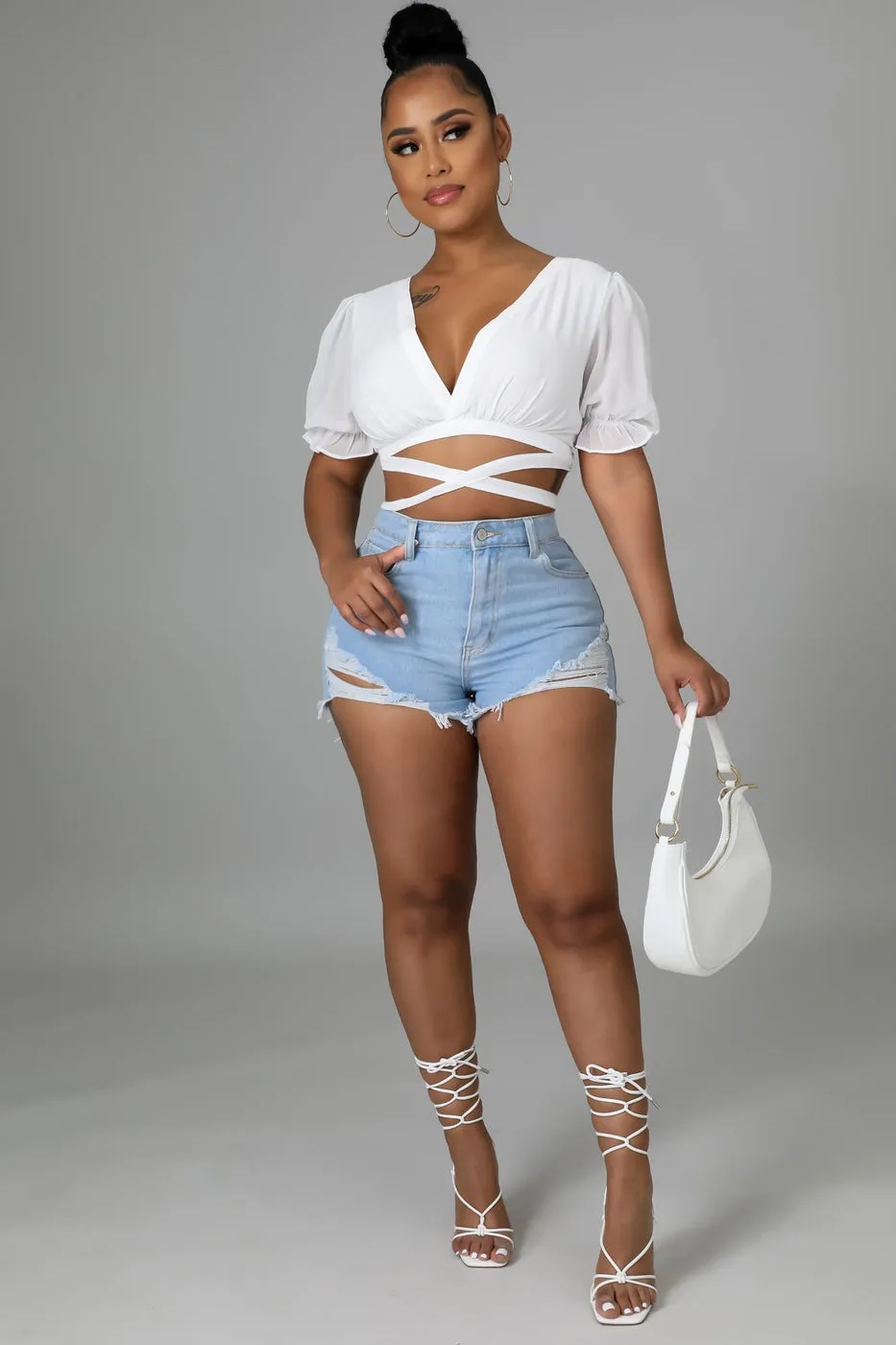 Rae Distressed Shorts