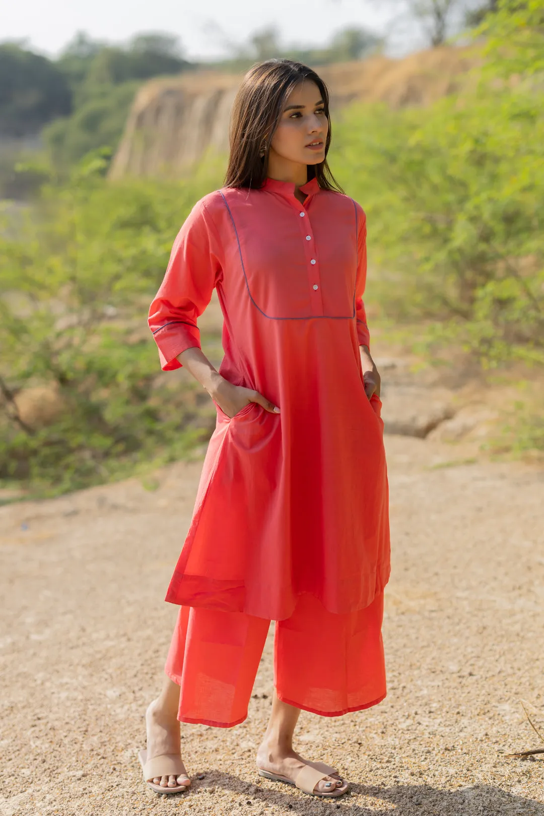 Raspberry Pink Kurta Set