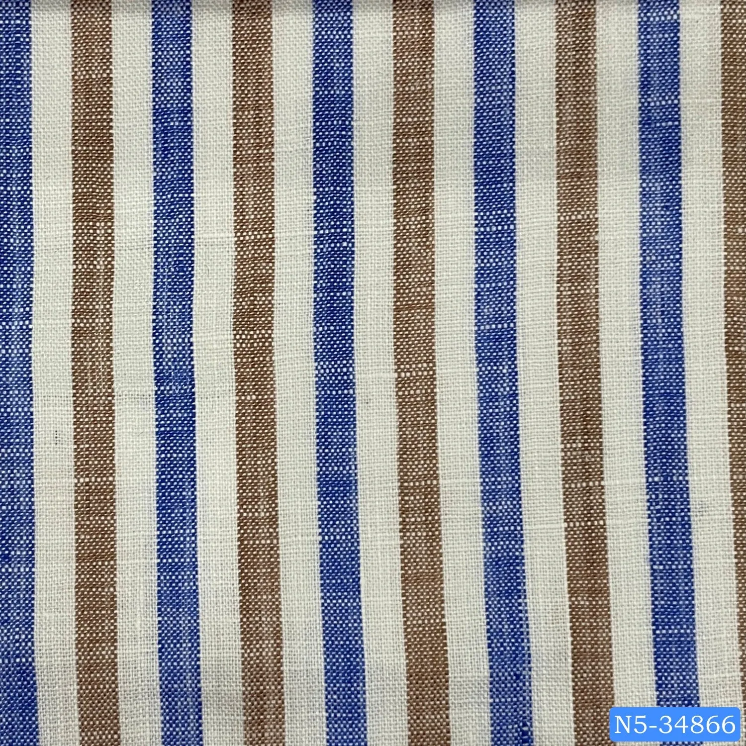Red Blue Striped Linen Shirt