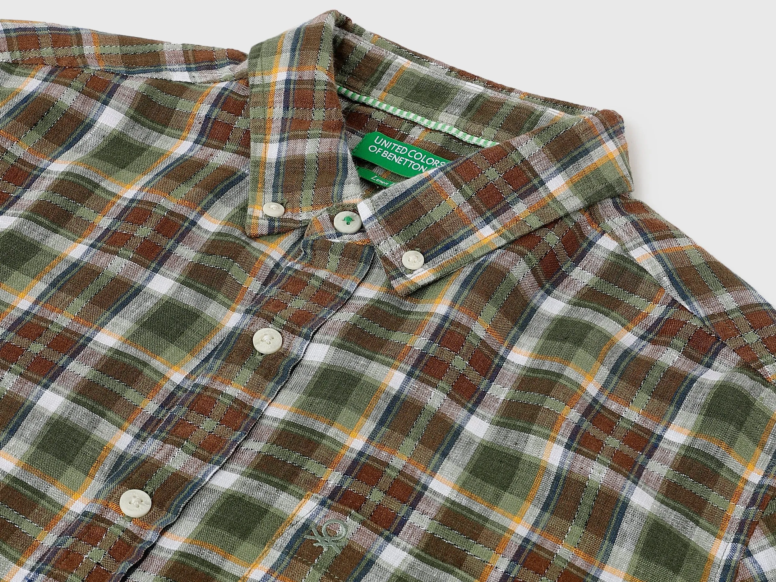 Regular Fit Button Down Collar Checkered Shirts