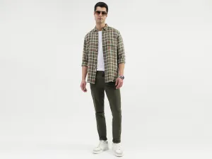 Regular Fit Button Down Collar Checkered Shirts