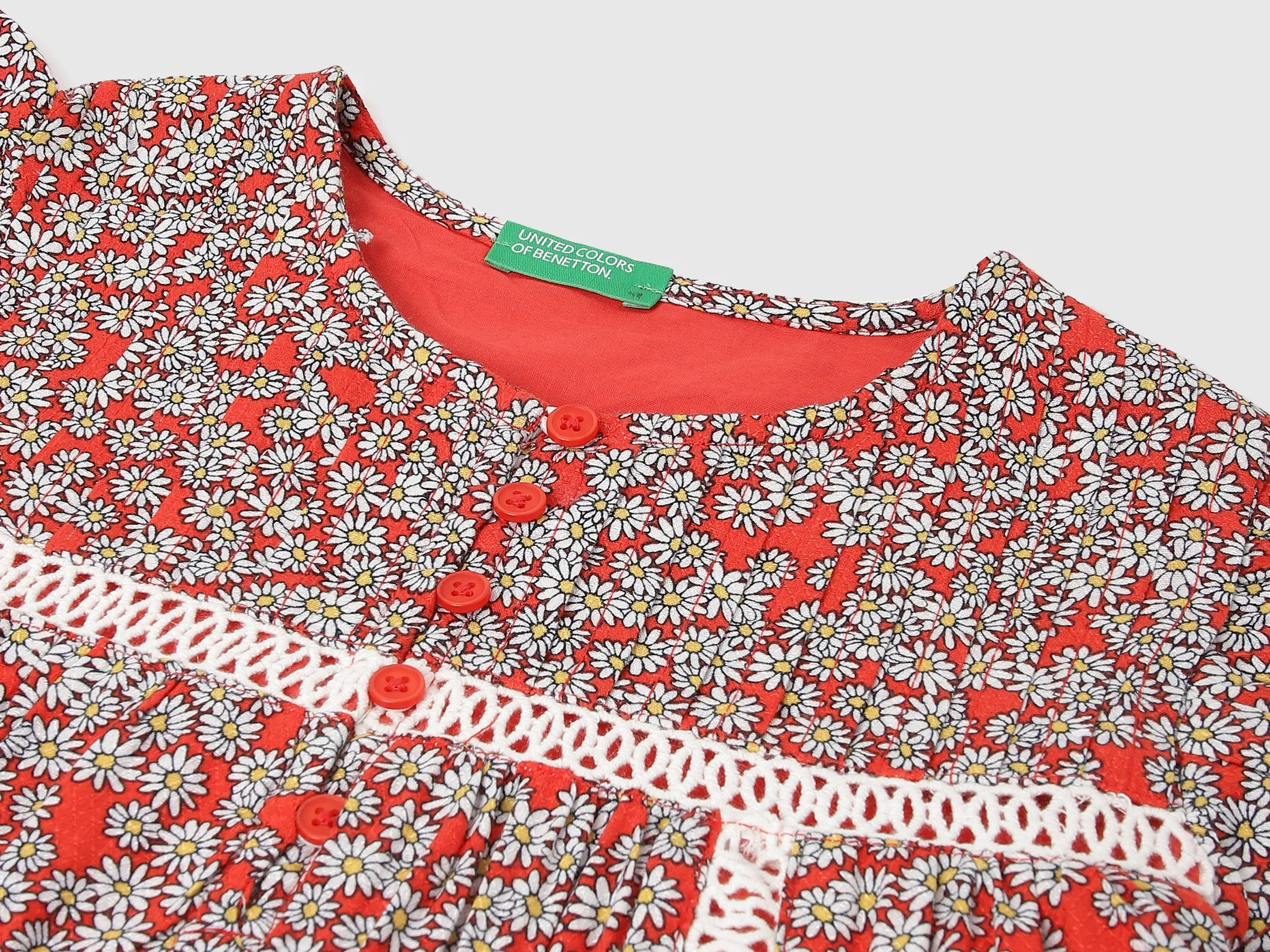 Regular Fit Round Neck Floral Dresses