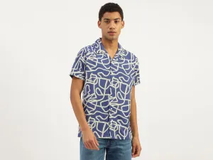 Relaxed Fit Resort Collar Abstract Shirt