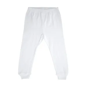 Rib Knit White Long Pants (NB,S,M,L)