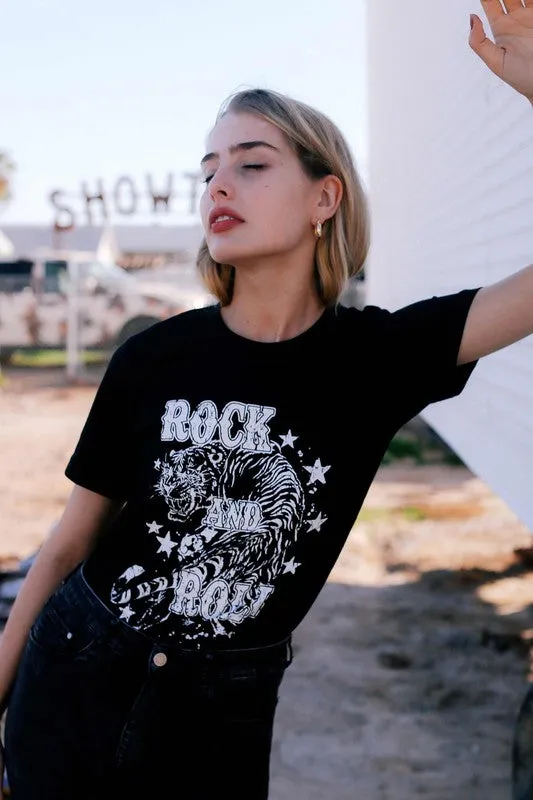 ROCK N ROLL TIGER GRAPHIC TEE