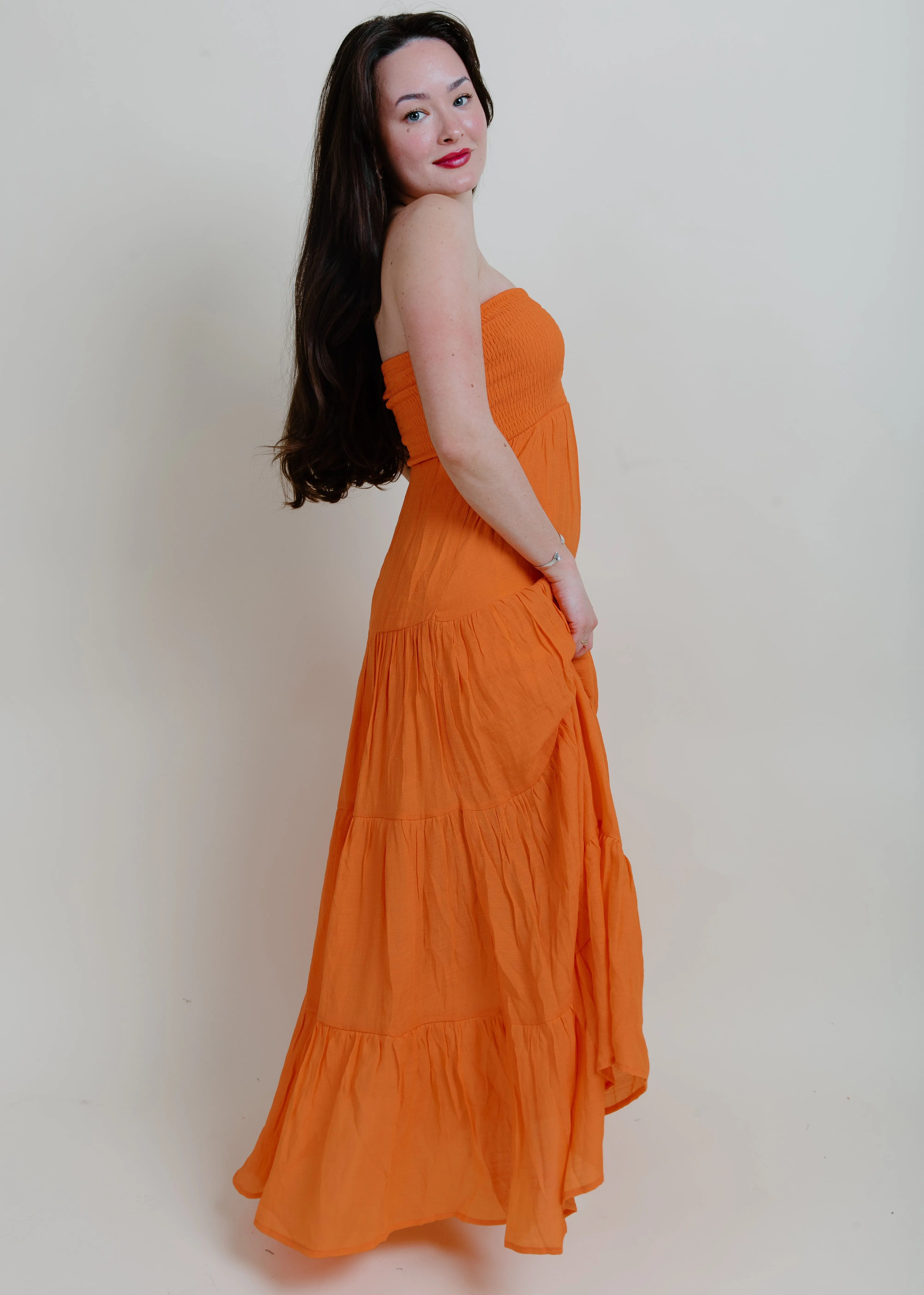 Romantic Nights Maxi Dress - Orange