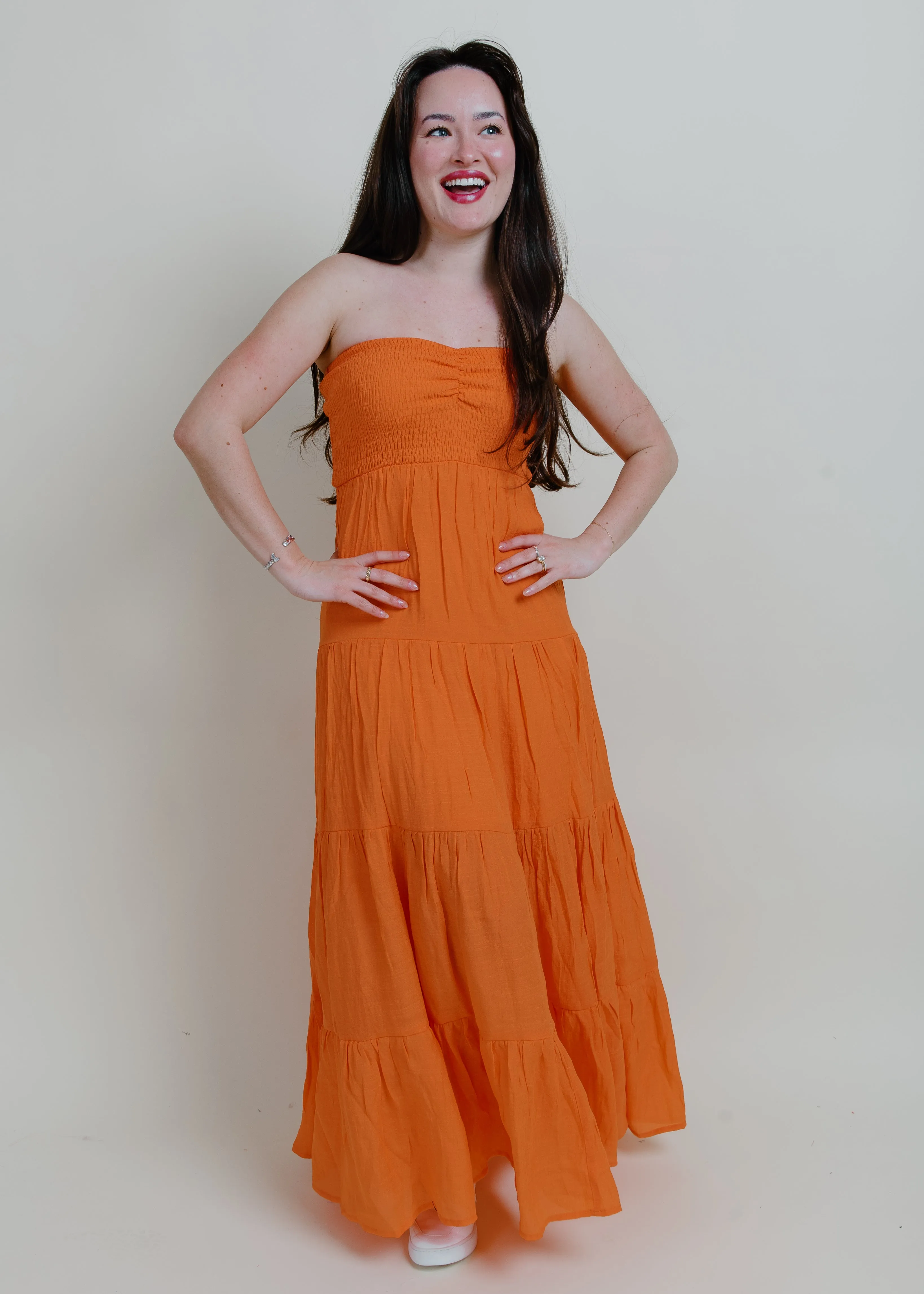 Romantic Nights Maxi Dress - Orange