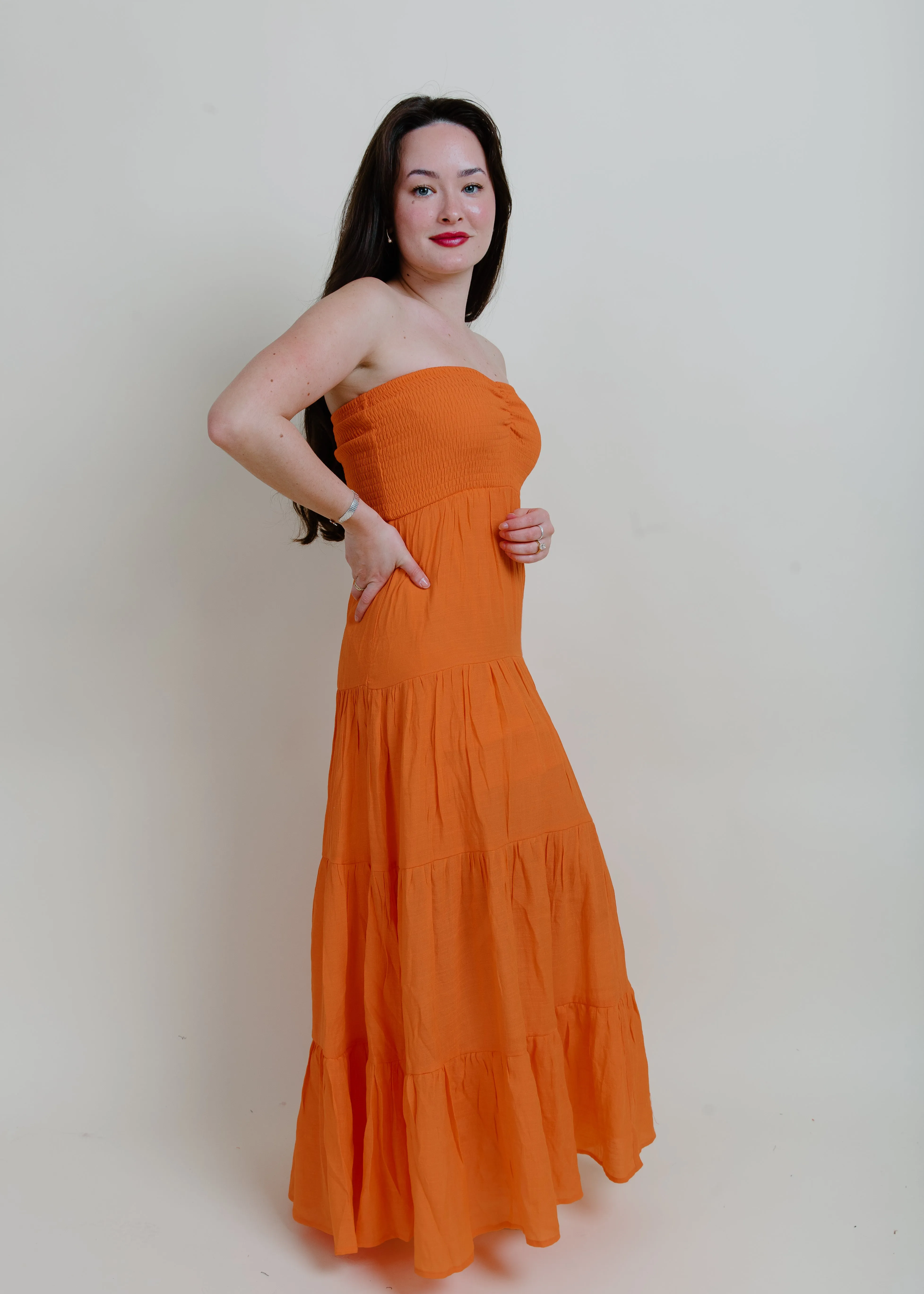 Romantic Nights Maxi Dress - Orange