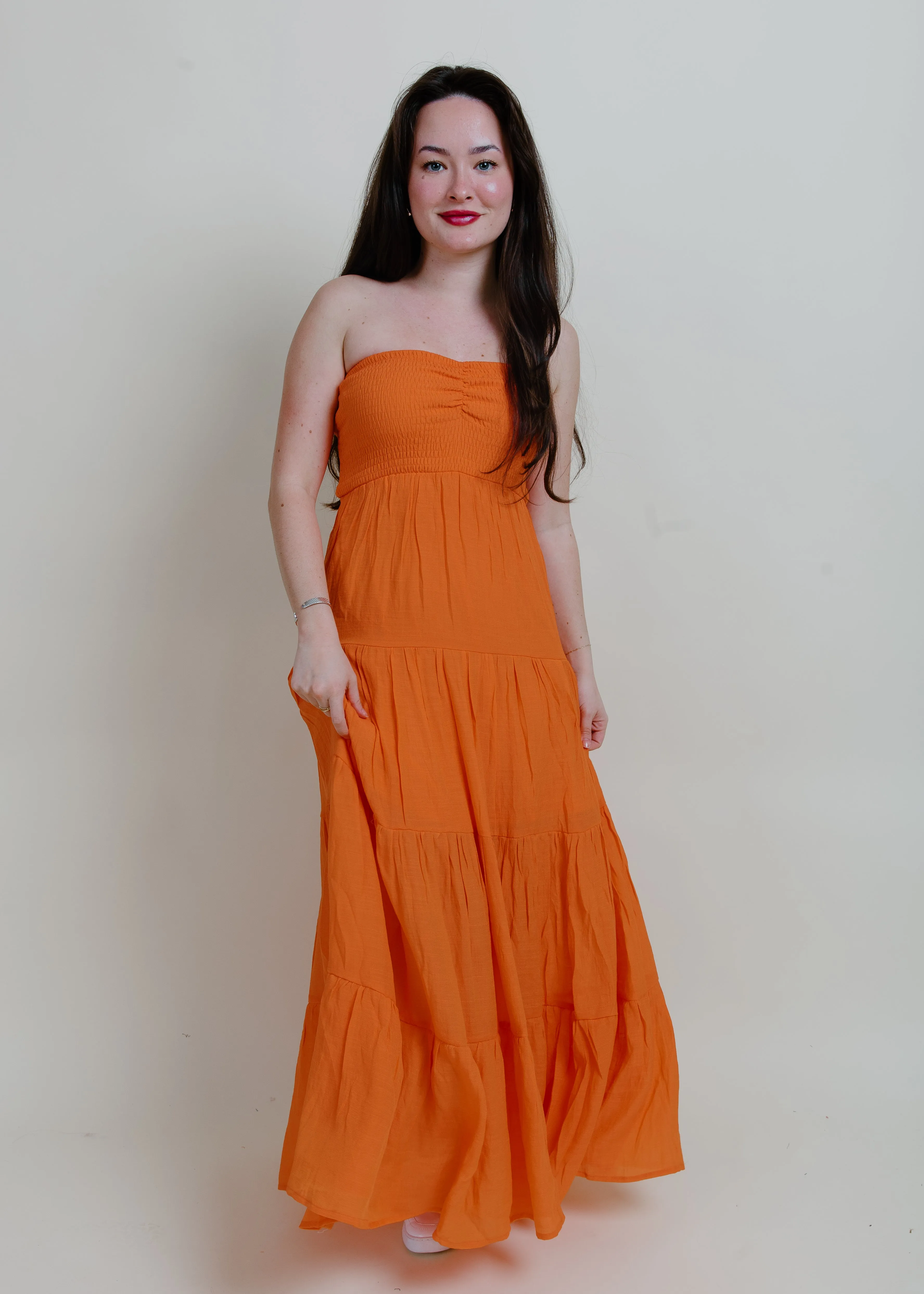 Romantic Nights Maxi Dress - Orange