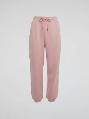 Rose Side Detail Drawstring Track Pants