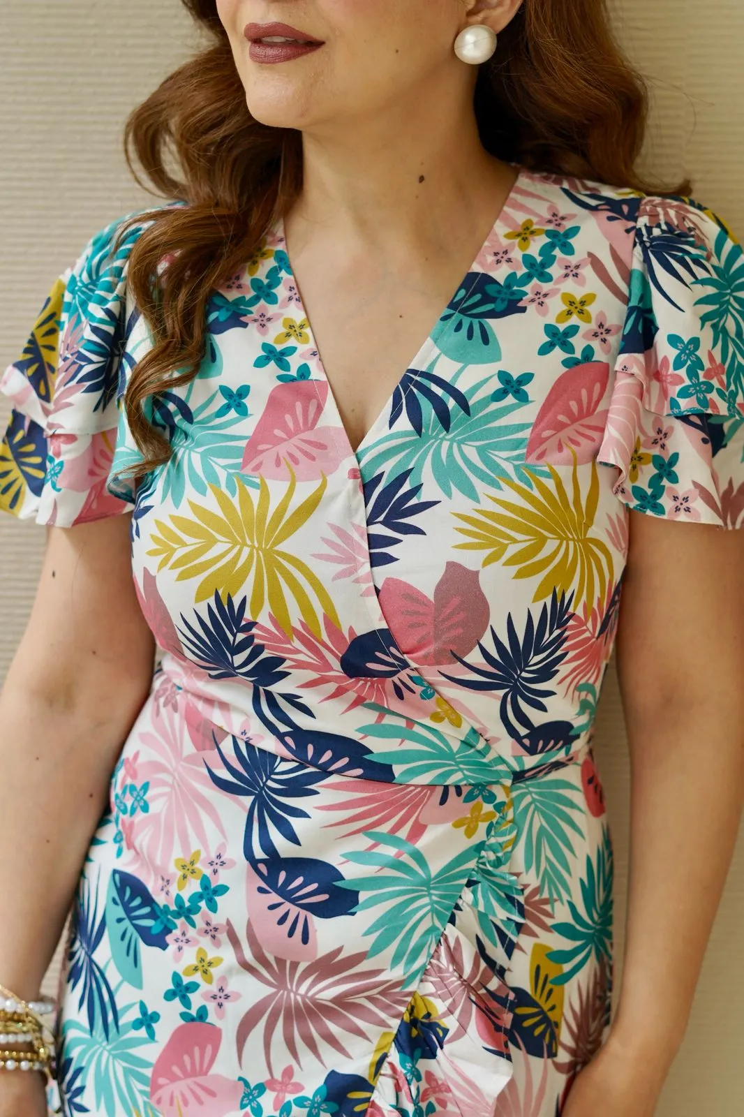Rosette Ruffle Midi