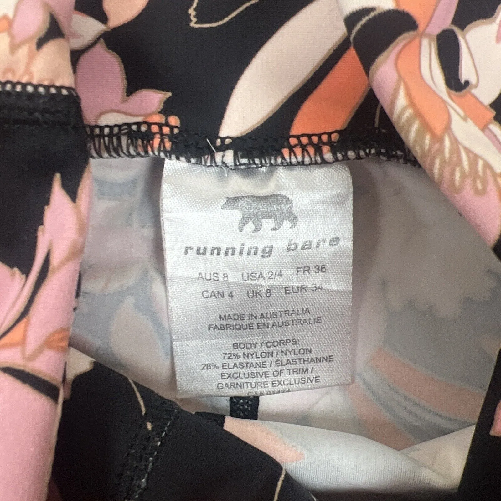 Running Bare Womens Sports Bra & Legging Set Size 8-10