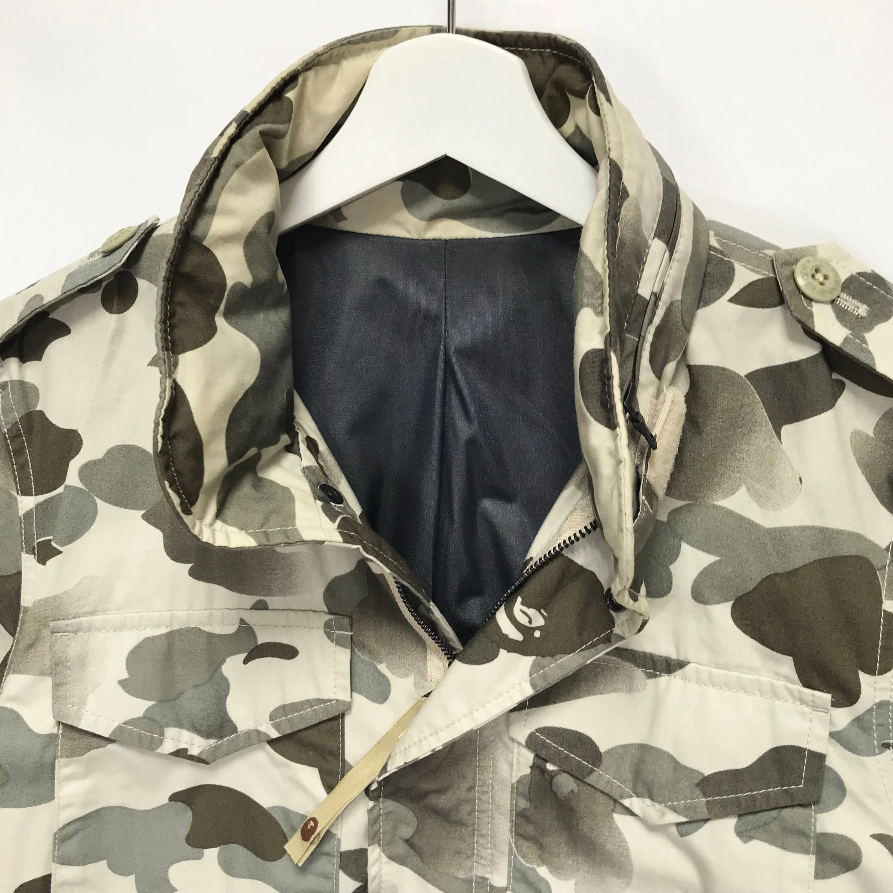 [S] A Bathing Ape Bape Gore Windstopper Camo M-65 Jacket