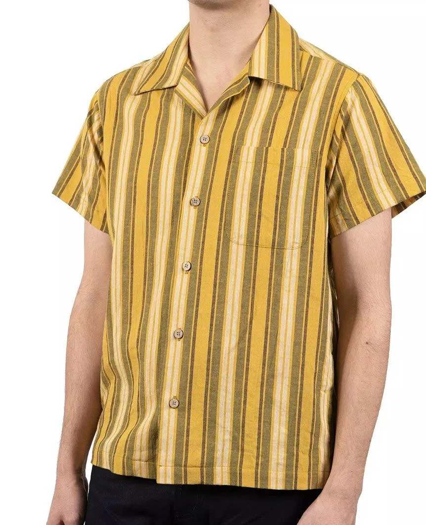 Sahara Stripe Aloha Shirt Yellow