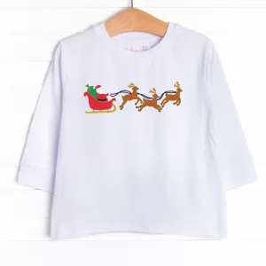 Santa's Sleigh Long Sleeve Graphic Tee