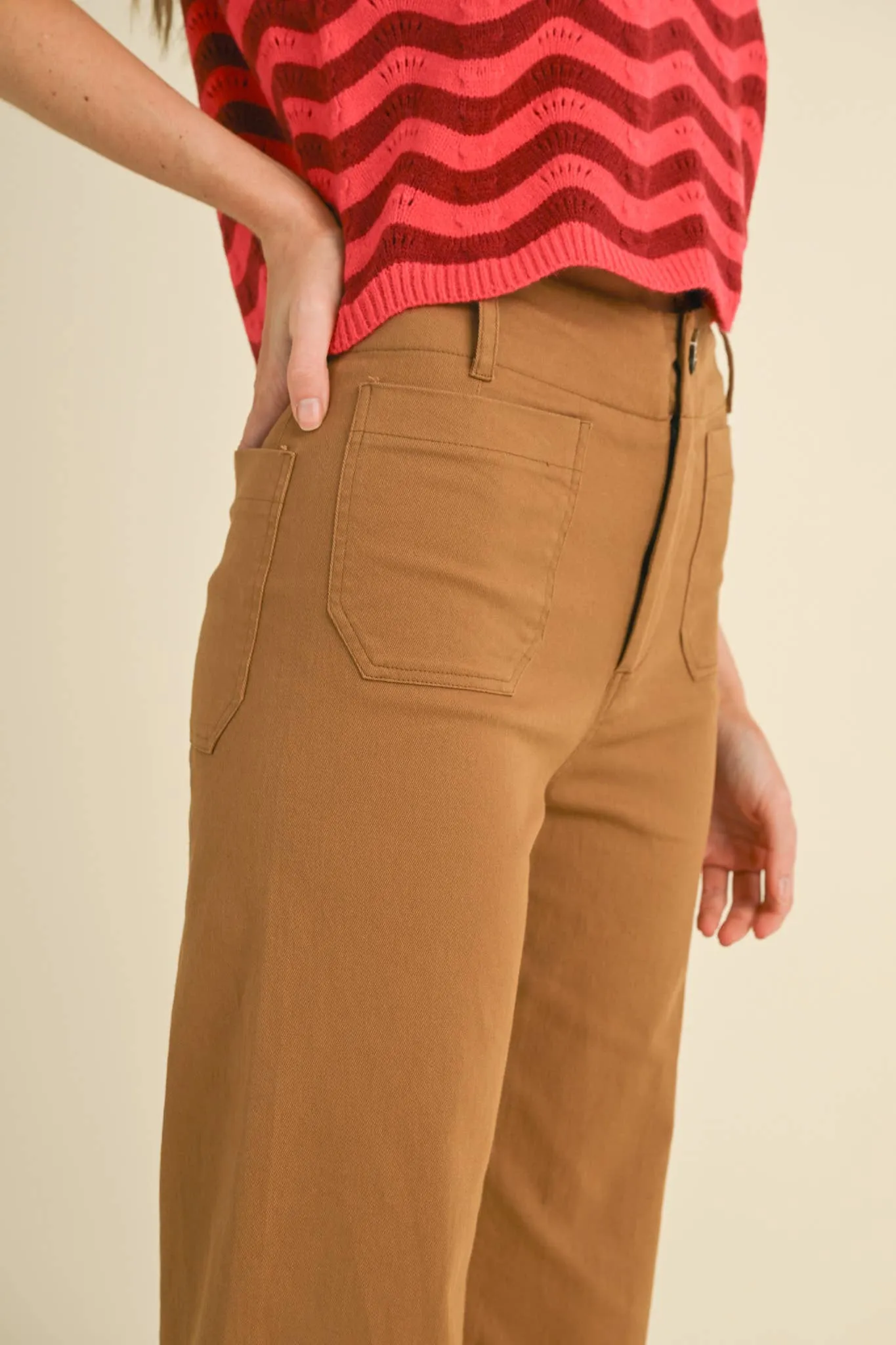 SASHA HIGH WAIST CROPPED WIDE LEG PANTS