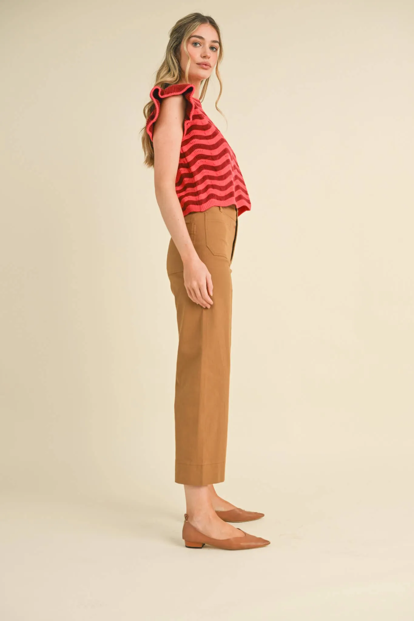 SASHA HIGH WAIST CROPPED WIDE LEG PANTS
