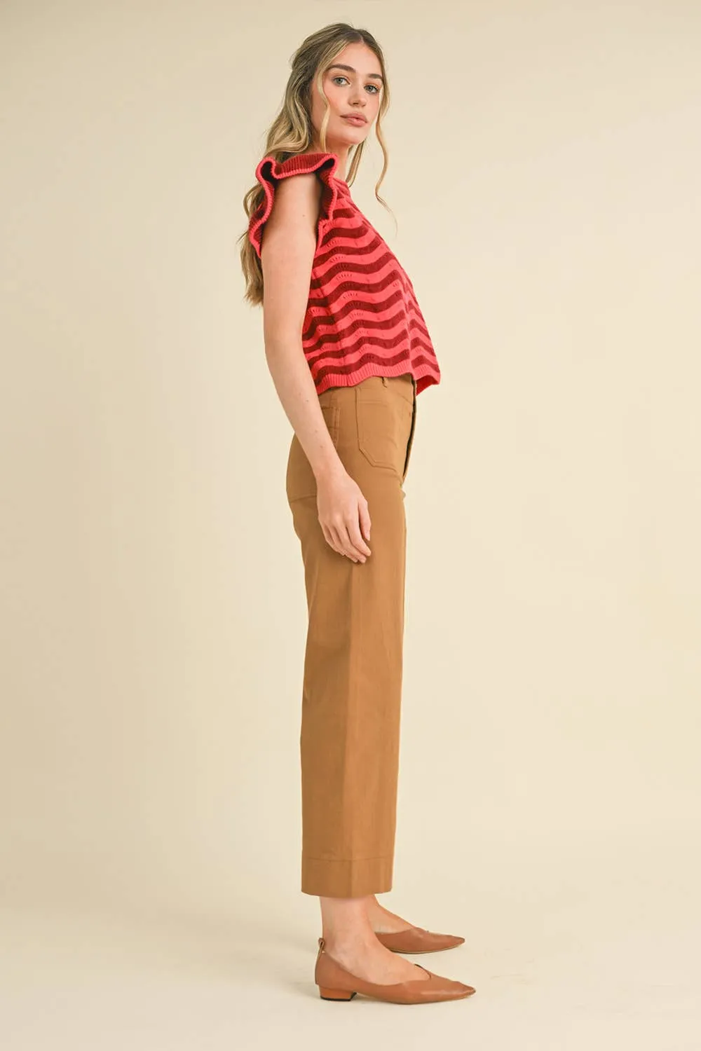 SASHA HIGH WAIST CROPPED WIDE LEG PANTS
