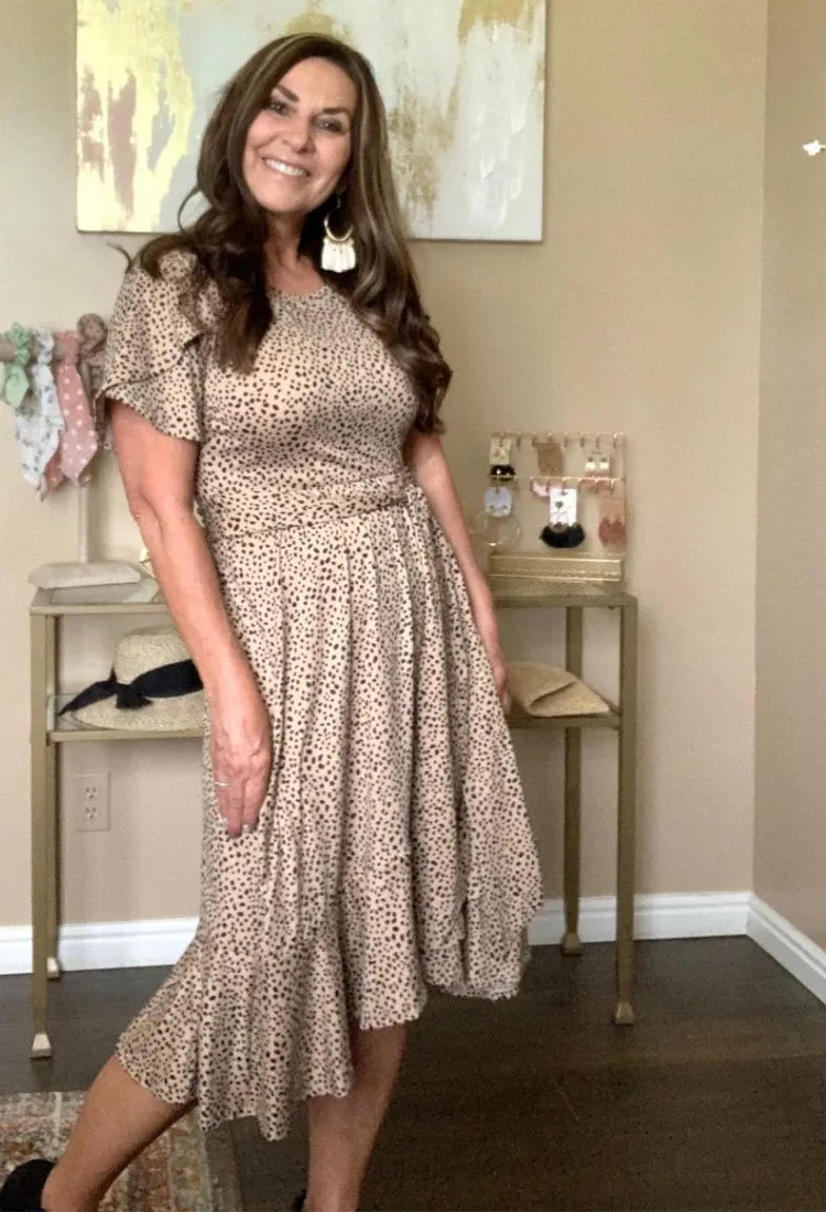 Savannah Nights Dress in Taupe