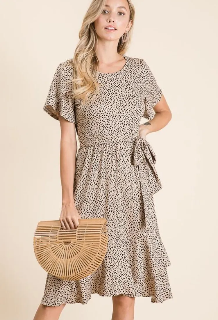 Savannah Nights Dress in Taupe