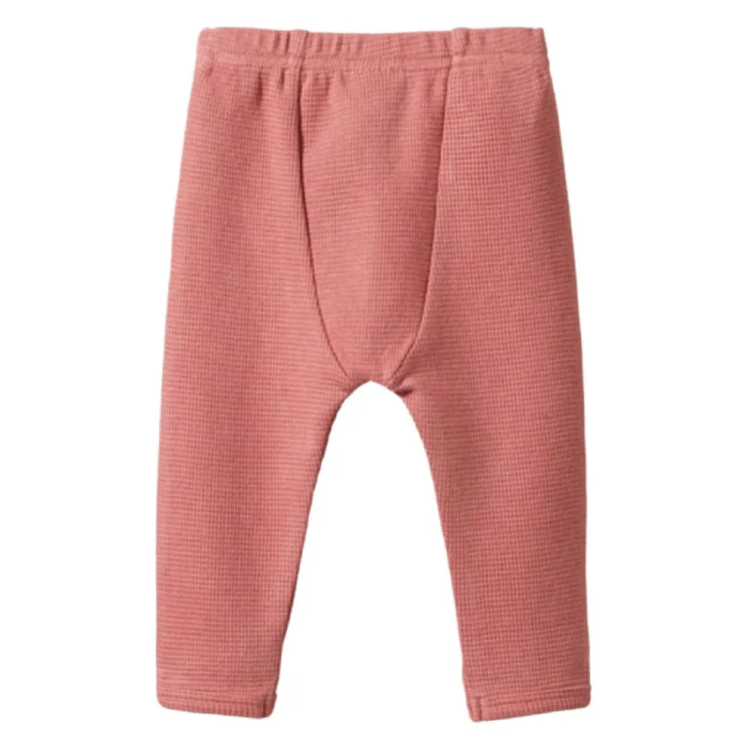 Selby Waffle Pants - Rose Clay