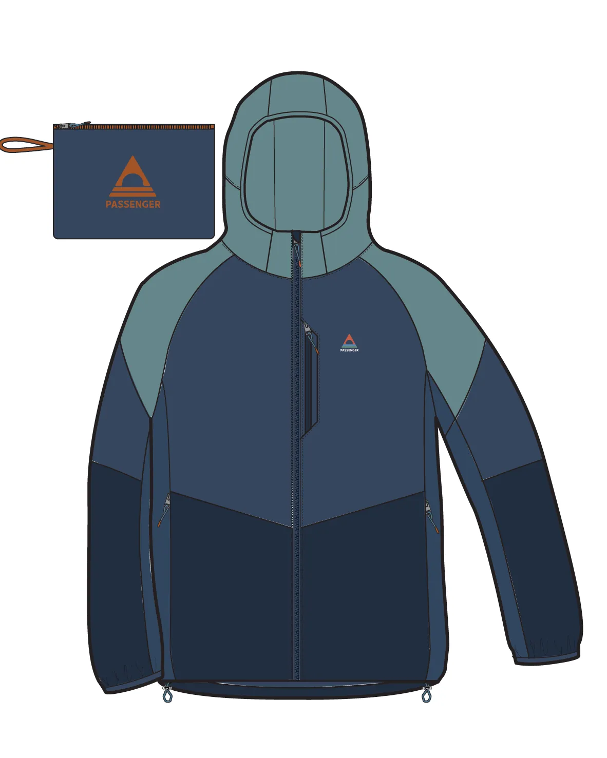 Shasta Lightweight Recycled Thermore® Insulated Jacket - Rich Navy/Dark Denim/Arctic