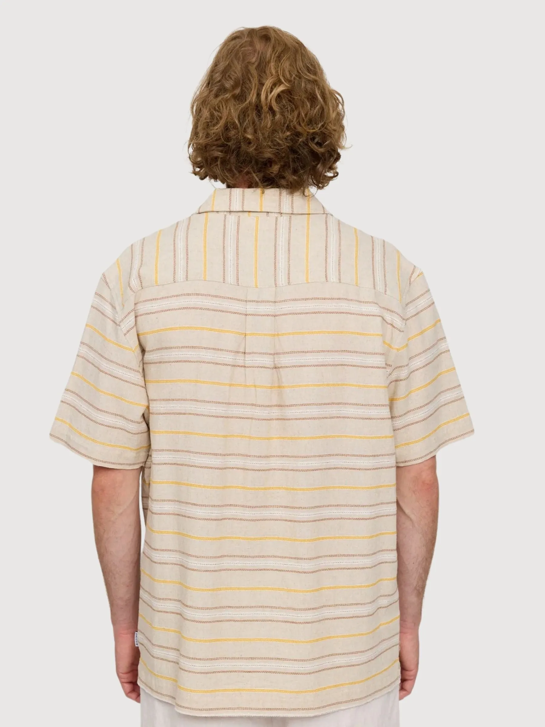 Shirt Striped Linen Mix Multicolor Man | Mazine