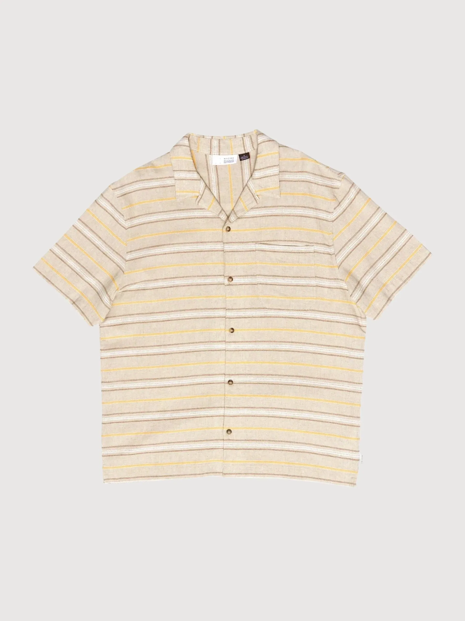 Shirt Striped Linen Mix Multicolor Man | Mazine