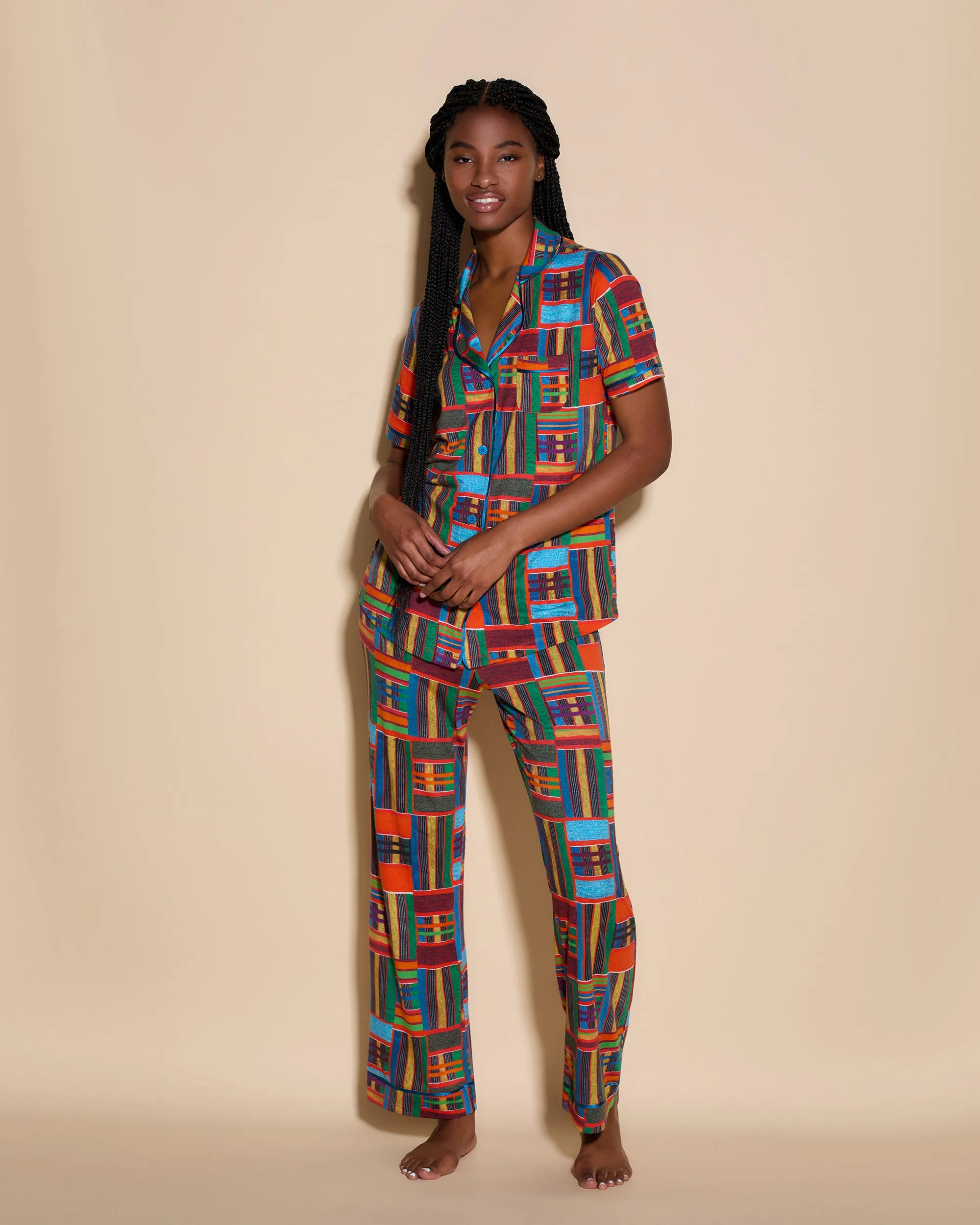 Short Sleeve Top & Pant Pajama Set