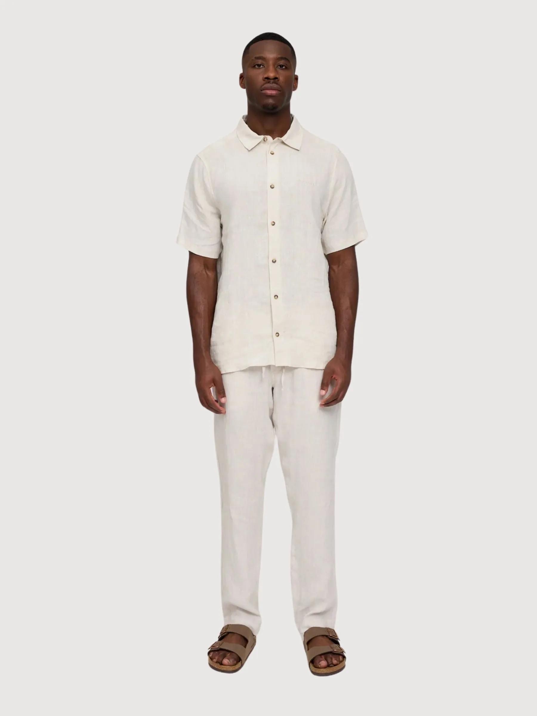 Shortsleeve Linen Shirt Moon | Mazine