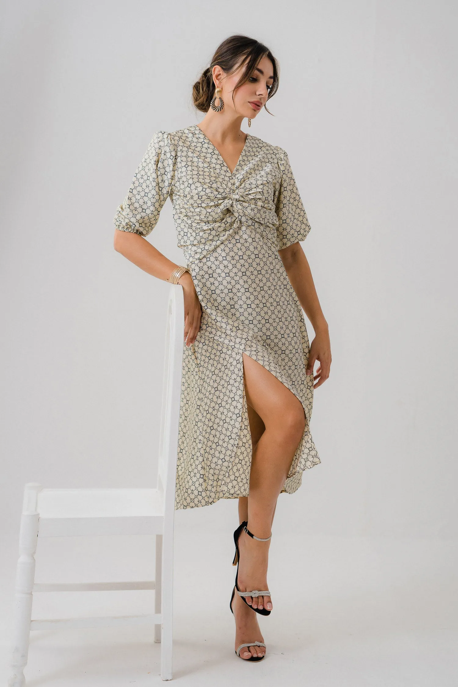 Side Slit Flowy Dress