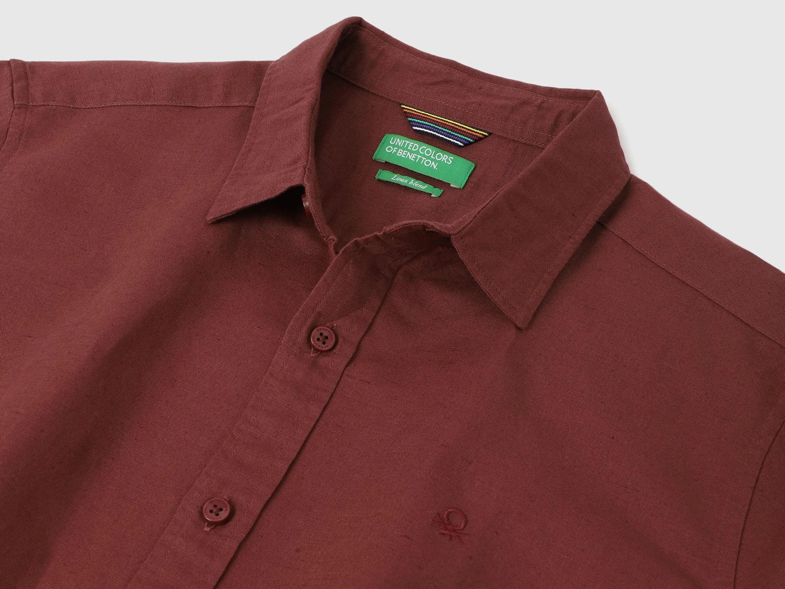 Slim Fit Spread Collar Solid Shirts