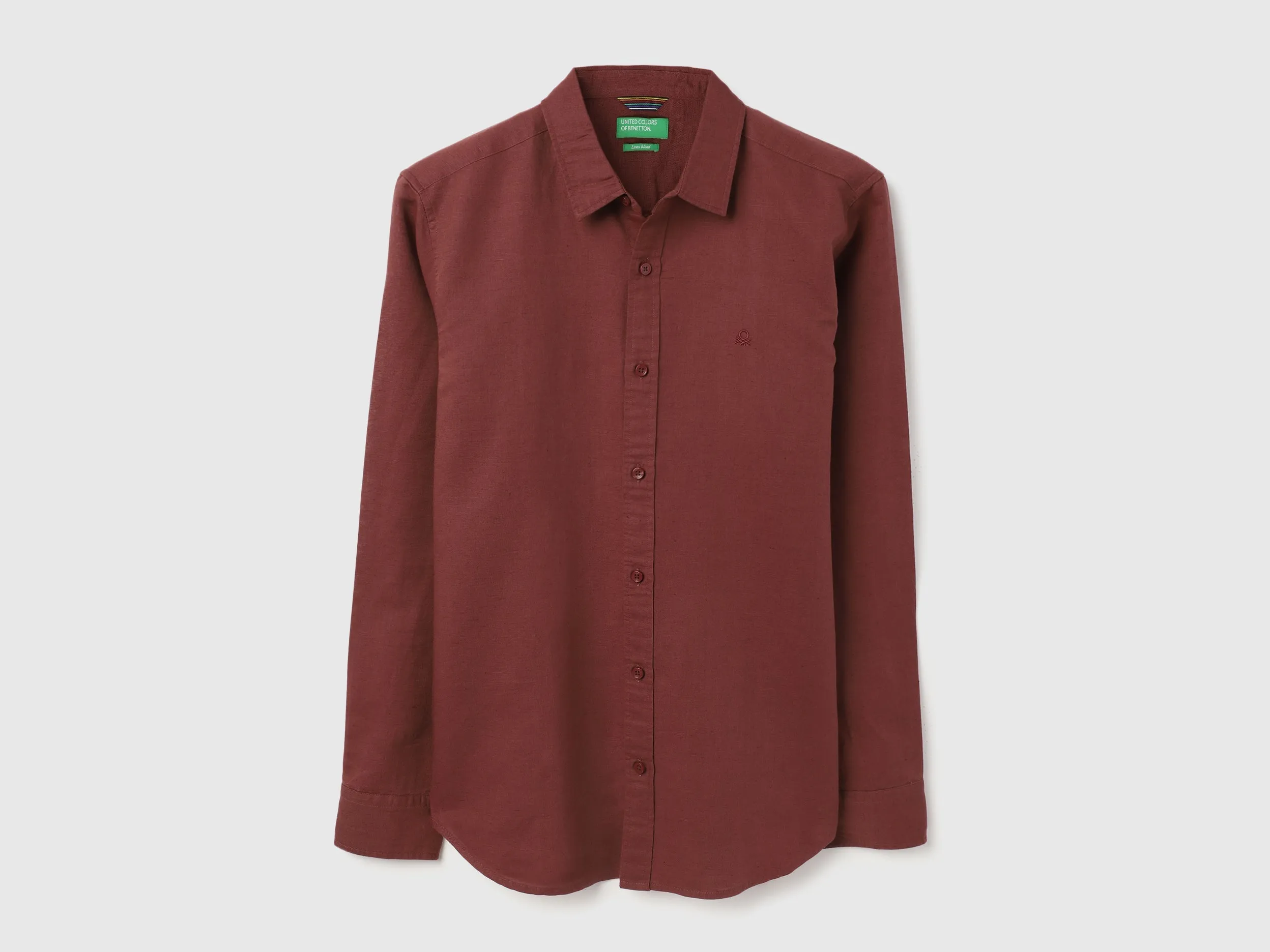 Slim Fit Spread Collar Solid Shirts