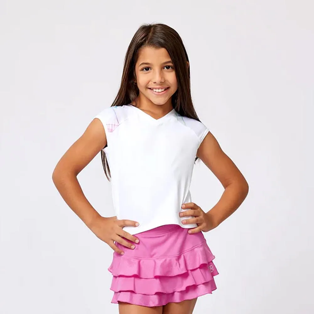 Sofibella Girls Spectrum Ruffle Skort - Super Pink